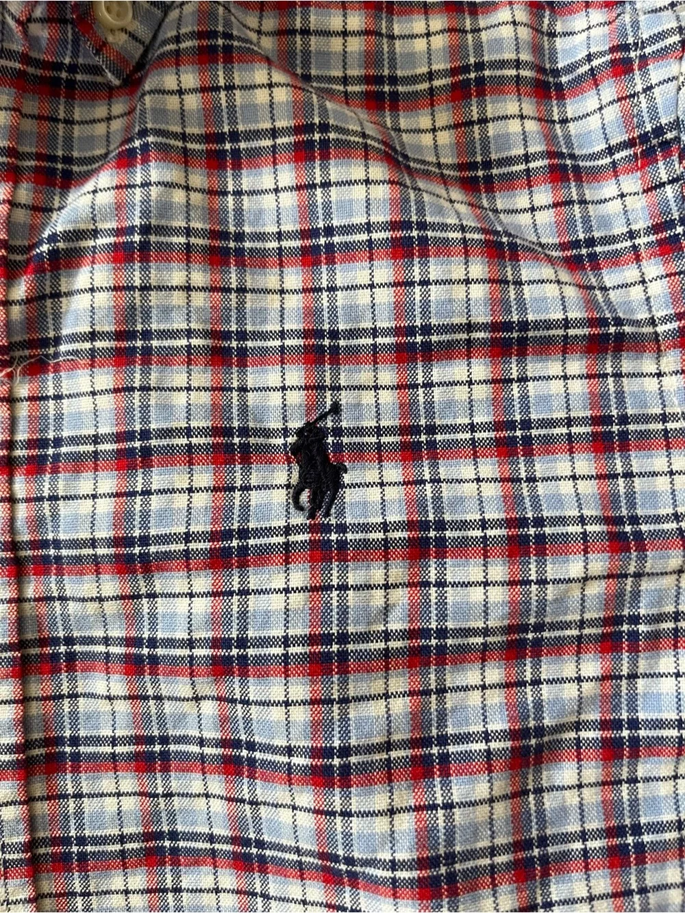 Ralph Lauren - Blue, Red & White Plaid Button-Down Shirt - Boy’s Size S/P (8)